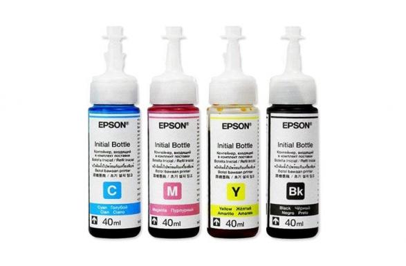 Оригинальные чернила для Epson L121 (40 мл, 4 цвета) фото