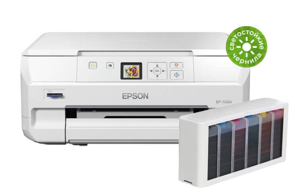 МФУ Epson Colorio EP-708A с СНПЧ фото - изображение 1