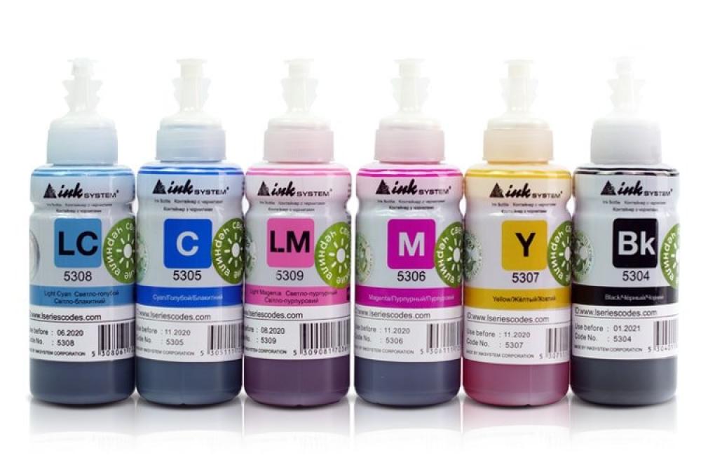 изображение Светостойкие чернила INKSYSTEM для фотопечати на Epson Stylus Photo 1500W 100мл (6 цветов) - изображение 1