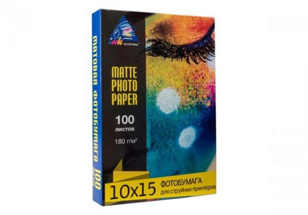 изображение Матовая фотобумага INKSYSTEM 180g, 10x15, 100л. для печати на Epson Expression Home XP-342 - изображение 1