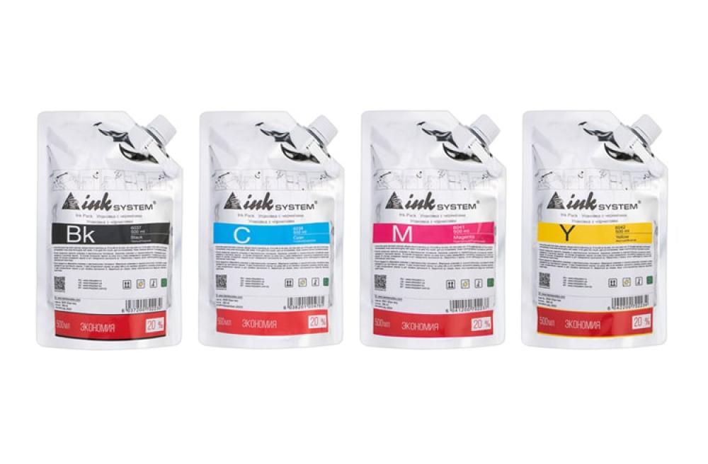 изображение Комплект сублимационных чернил INKSYSTEM 500 мл (4 цвета) - изображение 1