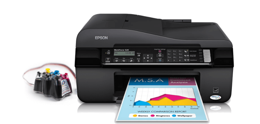 изображение МФУ Epson WorkForce 520 Refurbished с СНПЧ - изображение 1