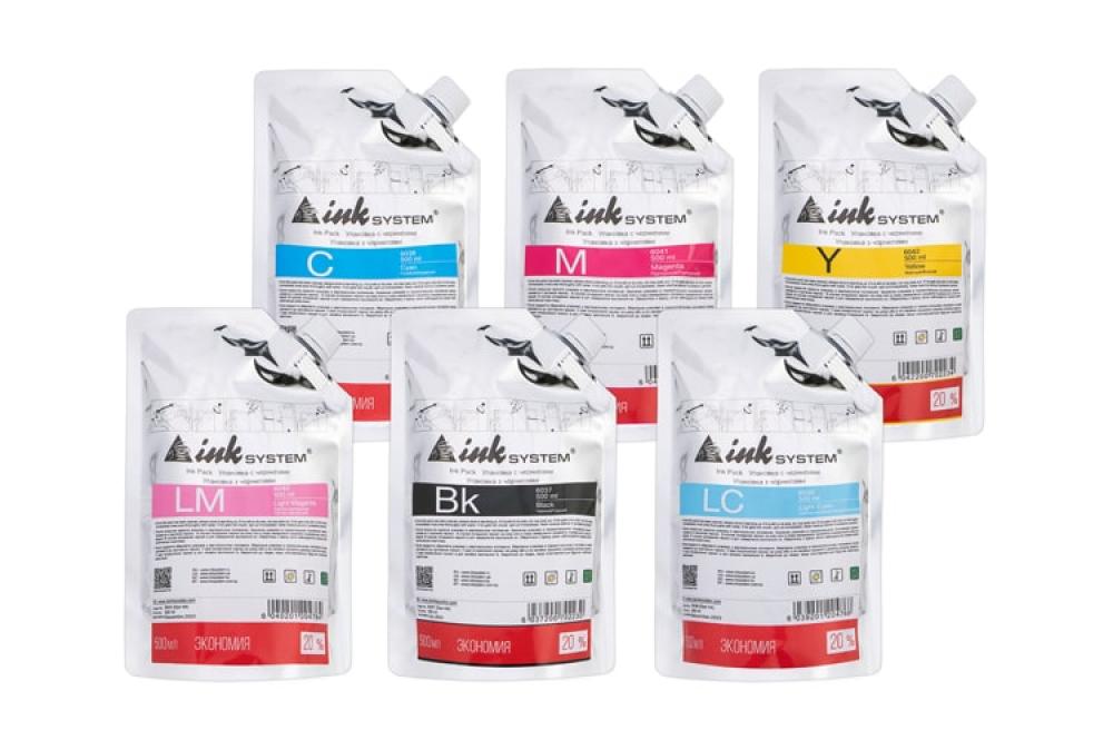 изображение Комплект сублимационных чернил INKSYSTEM 500 мл (6 цветов) - изображение 1