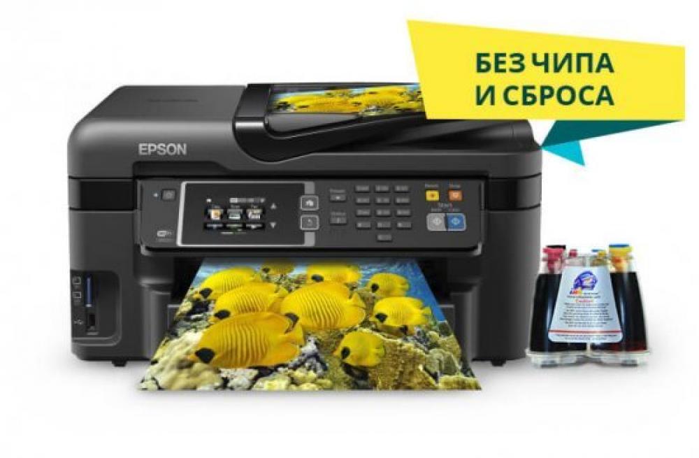 МФУ Epson Workforce WF-3620 с СНПЧ и сублимационными чернилами фото - изображение 1