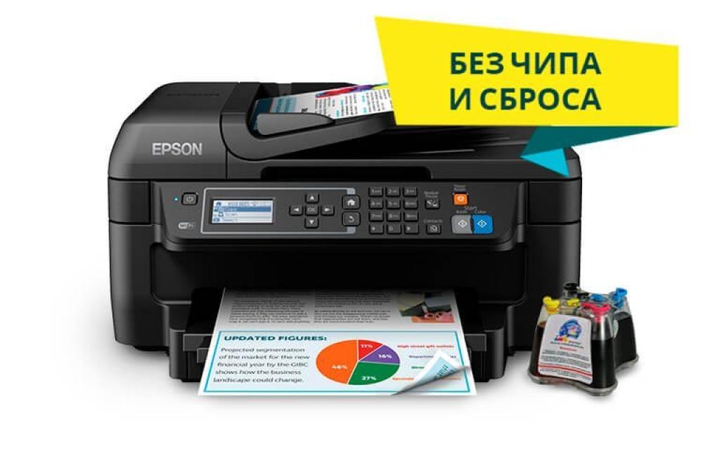 МФУ Epson Workforce WF-2750 с СНПЧ и сублимационными чернилами фото - изображение 1