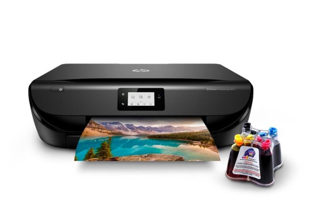 МФУ HP DeskJet Ink Advantage 5075 с СНПЧ и чернилами фото - изображение 1