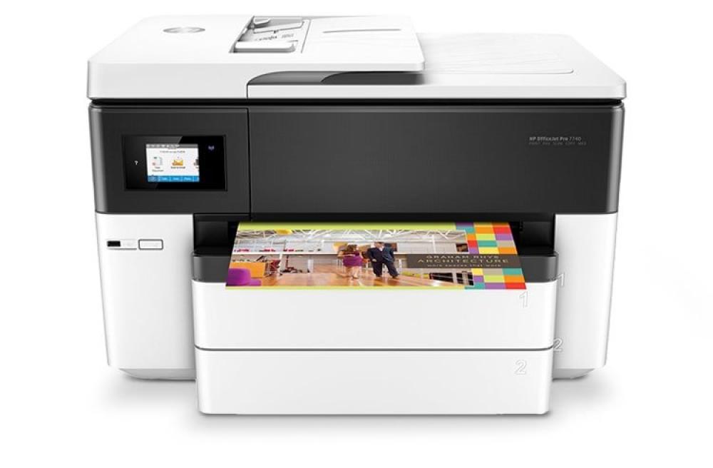 МФУ HP OfficeJet Pro 7740 с ПЗК и чернилами фото - изображение 1