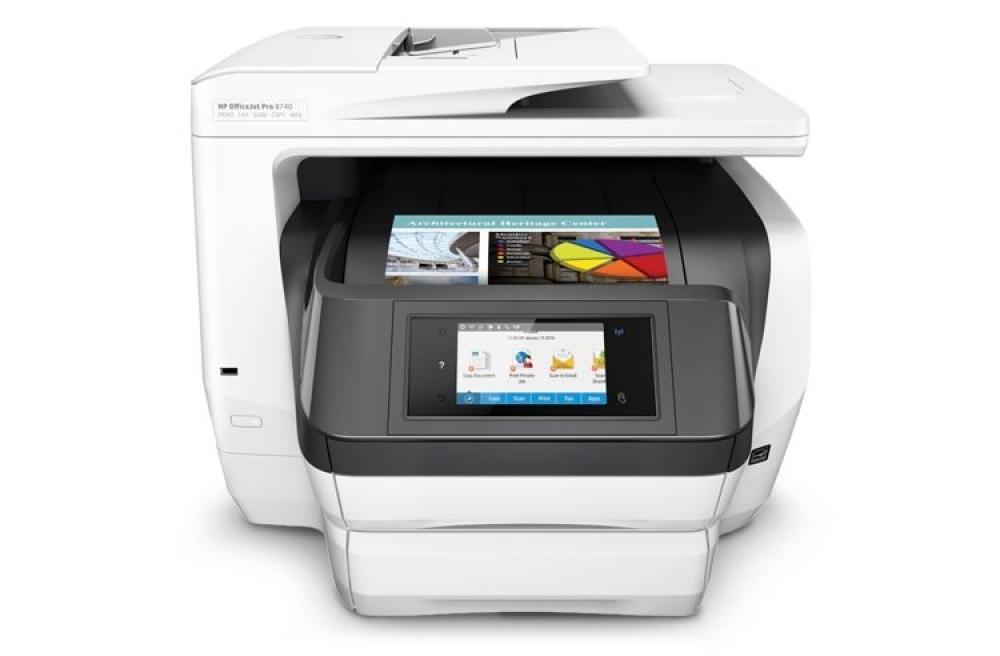 МФУ HP OfficeJet Pro 8740 с ПЗК и чернилами фото - изображение 1