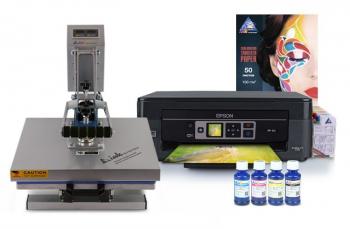 Планшетный термопресс INKSYSTEM P-3838+ 38*38 см и МФУ Epson XP-352 с набором для сублимационной печати