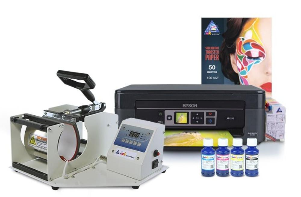 Чашечный термопресс INKSYSTEM и МФУ Epson XP-352 с набором для сублимационной печати фото - изображение 1