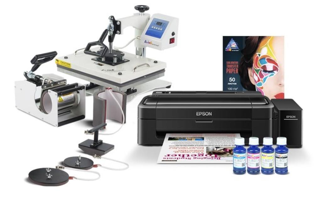 Многофункциональный термопресс INKSYSTEM 6 в 1 и принтер Epson L132 с набором для сублимационной печати фото - изображение 1