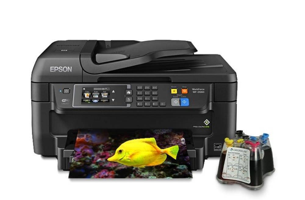 МФУ Epson Workforce WF-2660 Refurbished by Epson с СНПЧ и чернилами (Уценка) фото - изображение 1