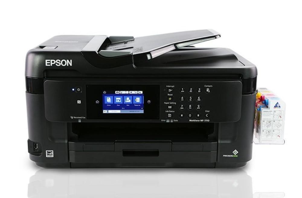 МФУ Epson WorkForce WF-7710DWF с СНПЧ и чернилами (Уценка) фото - изображение 1