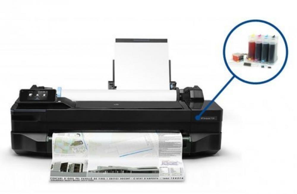 Плоттер HP Designjet T520 36" (без стенда) с СНПЧ и чернилами (Уценка) фото - изображение 1