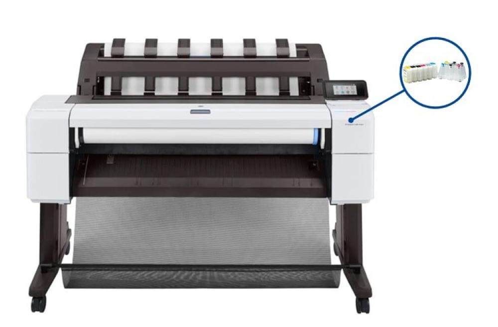 Плоттер HP DesignJet T1600 36" с СНПЧ и чернилами фото - изображение 1