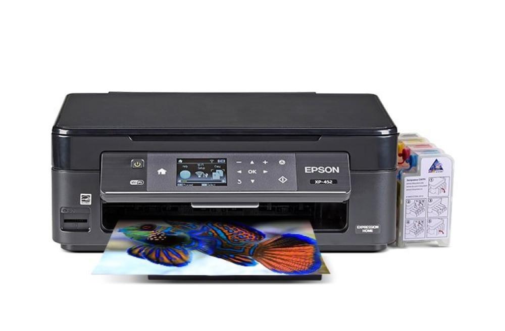 МФУ Epson Expression Home XP-452 с СНПЧ и сублимационными чернилами фото - изображение 1