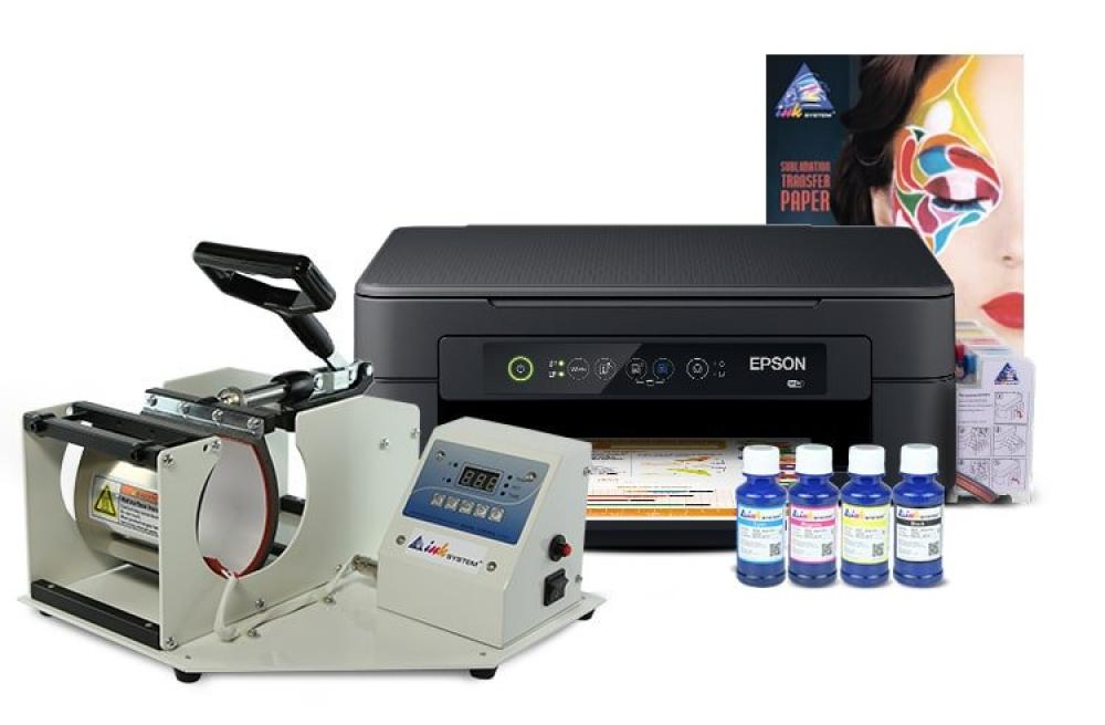 Чашечный термопресс INKSYSTEM M-01 и МФУ Epson XP-2100 с набором для сублимационной печати фото - изображение 1