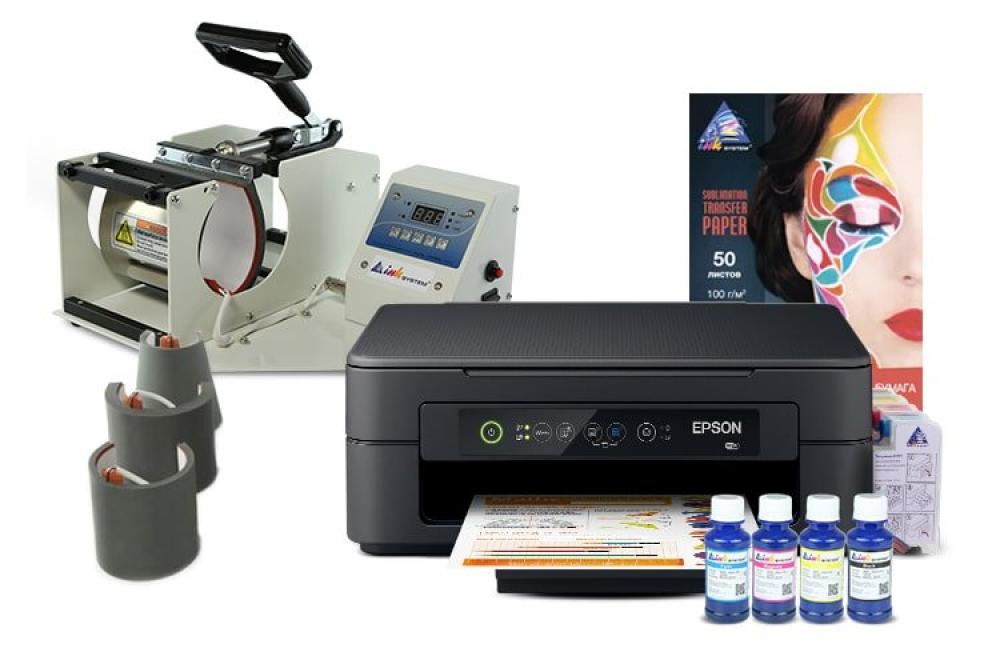 Чашечный термопресс INKSYSTEM M-04 4 в 1 и МФУ Epson XP-2100 с набором для сублимационной печати фото - изображение 1