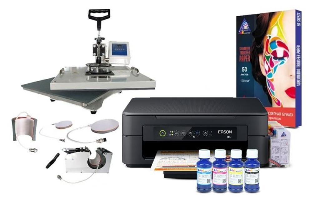 Многофункциональный термопресс INKSYSTEM C-04-2938 4 в 1 и МФУ Epson XP-2100 с набором для сублимационной печати фото - изображение 1