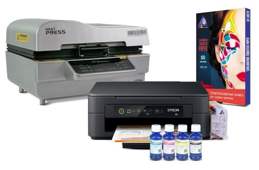 Вакуумный термопресс HeatPress V-01 3D и МФУ Epson XP-2100 с набором для сублимационной печати фото - изображение 1