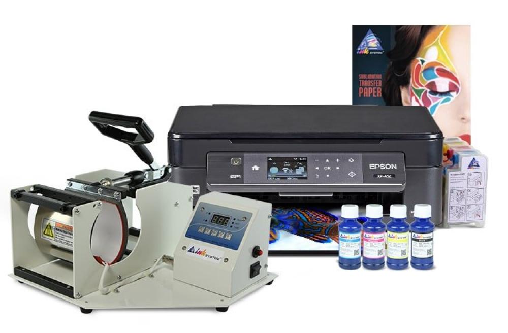 Чашечный термопресс INKSYSTEM M-01 и МФУ Epson XP-452 с набором для сублимационной печати фото - изображение 1