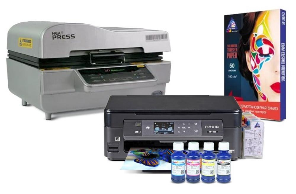 Вакуумный термопресс HeatPress V-01 3D и МФУ Epson XP-452 с набором для сублимационной печати фото - изображение 1