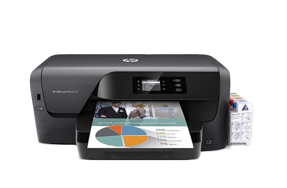 Принтер HP OfficeJet Pro 8210 с СНПЧ и чернилами фото - изображение 1