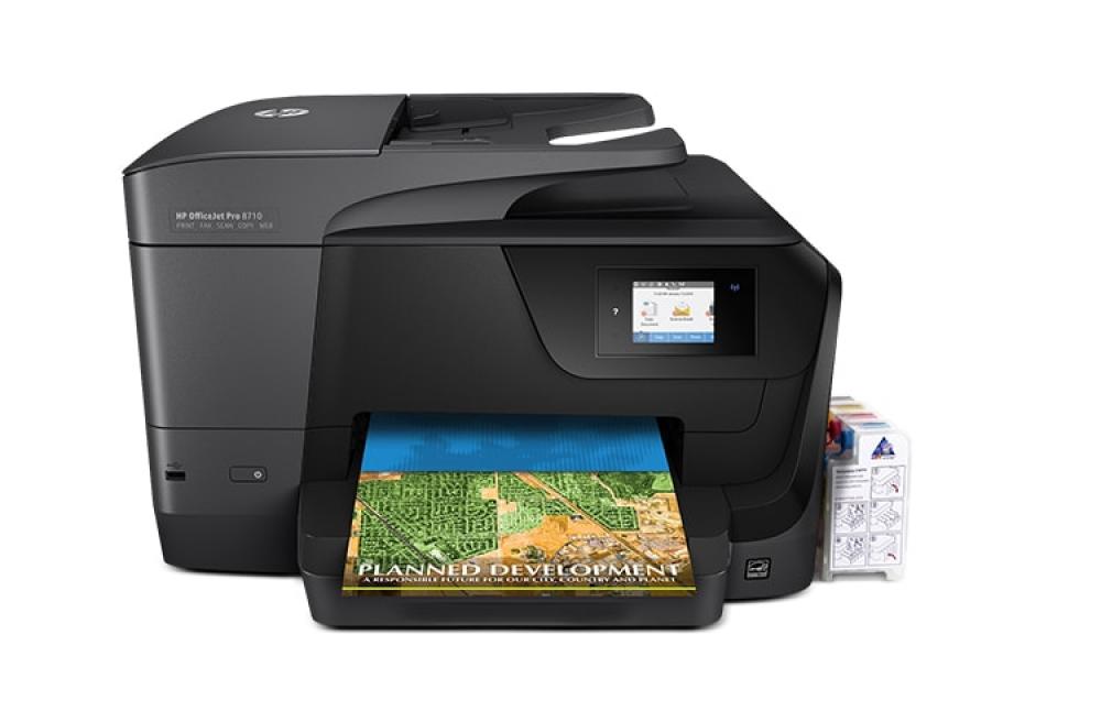 МФУ HP OfficeJet Pro 8710 с СНПЧ и чернилами фото - изображение 1