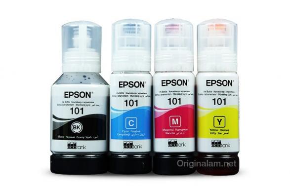 Оригинальные чернила для Epson L14150 (3 цветных по 70мл + 1 черный пигмент 127 мл) фото