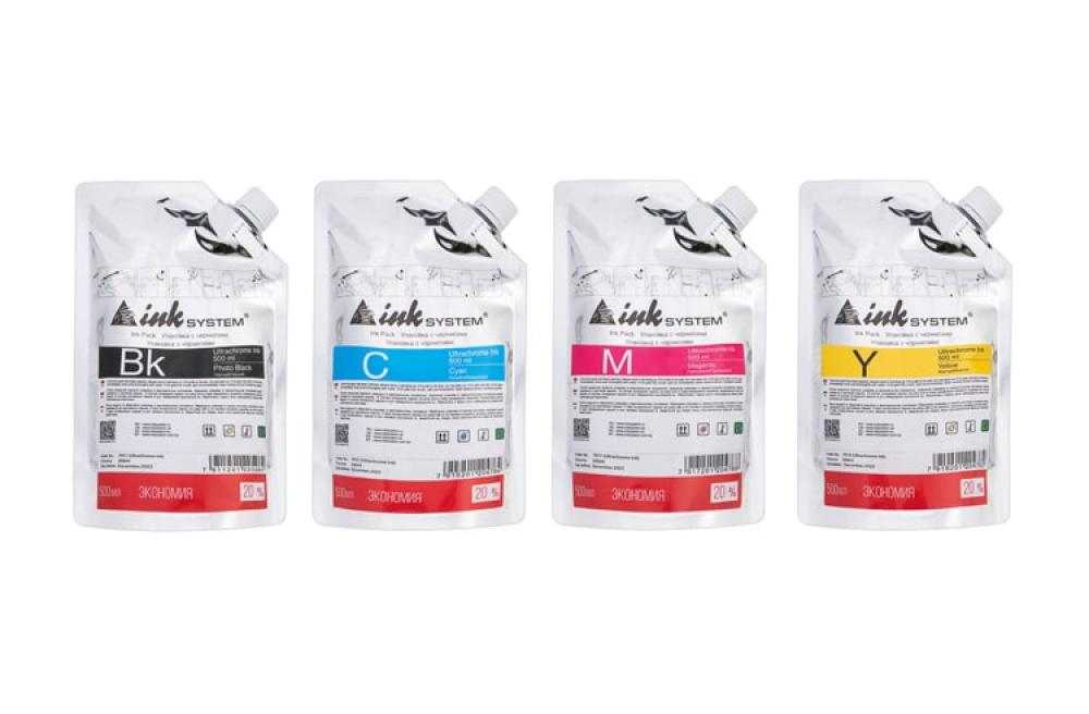 изображение Комплект ультрахромных чернил INKSYSTEM для Epson 7400, 500 мл. (4 цвета) - изображение 1
