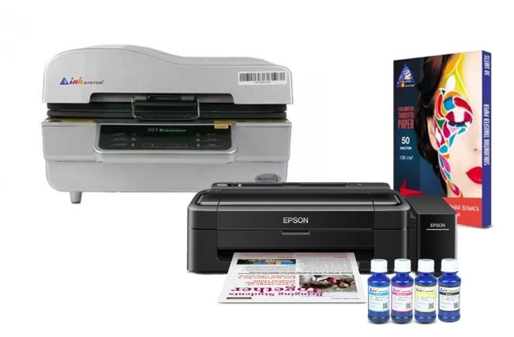 Вакуумный термопресс INKSYSTEM 3D-Max и принтер Epson L132 с набором для сублимационной печати фото - изображение 1