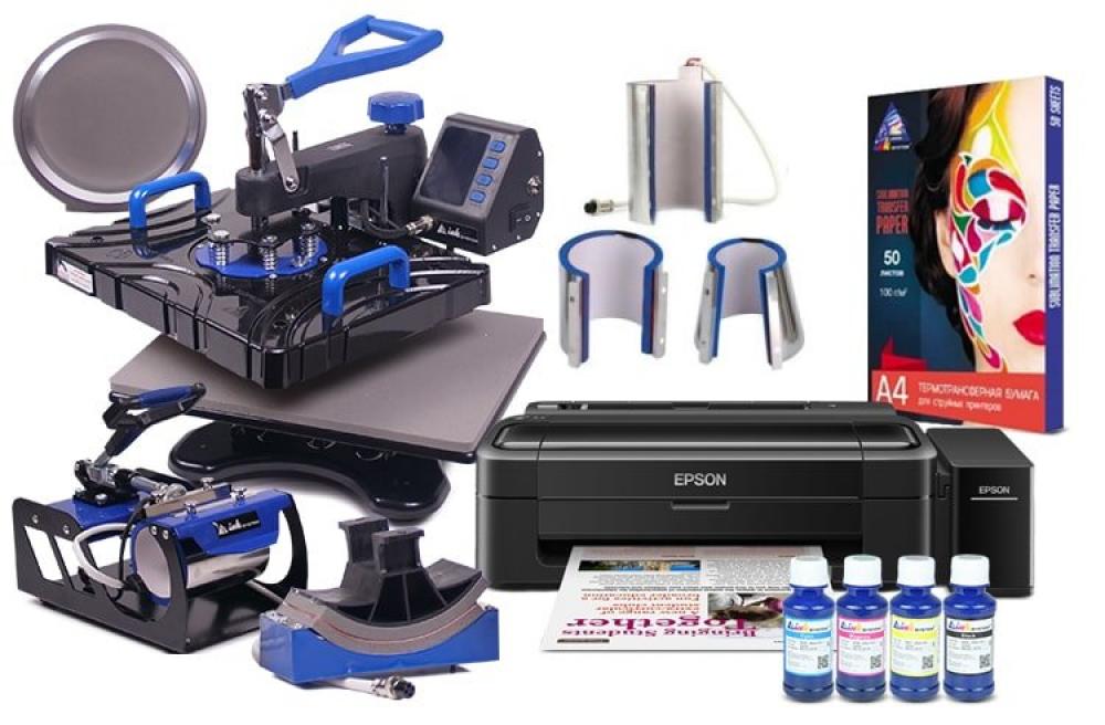 Термопресс INKSYSTEM SP Combo 8 29*38 см 8 в 1 и принтер Epson L132 с набором для сублимационной печати фото - изображение 1