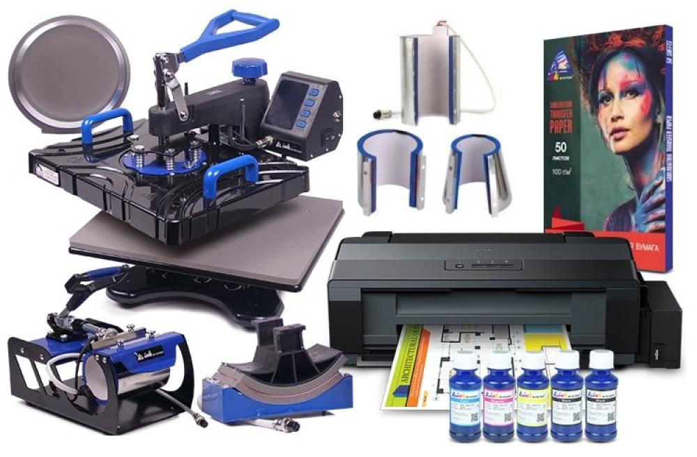 Термопресс INKSYSTEM SP Combo 8 29*38 см 8 в 1 и принтер Epson L1300 с набором для сублимационной печати фото - изображение 1