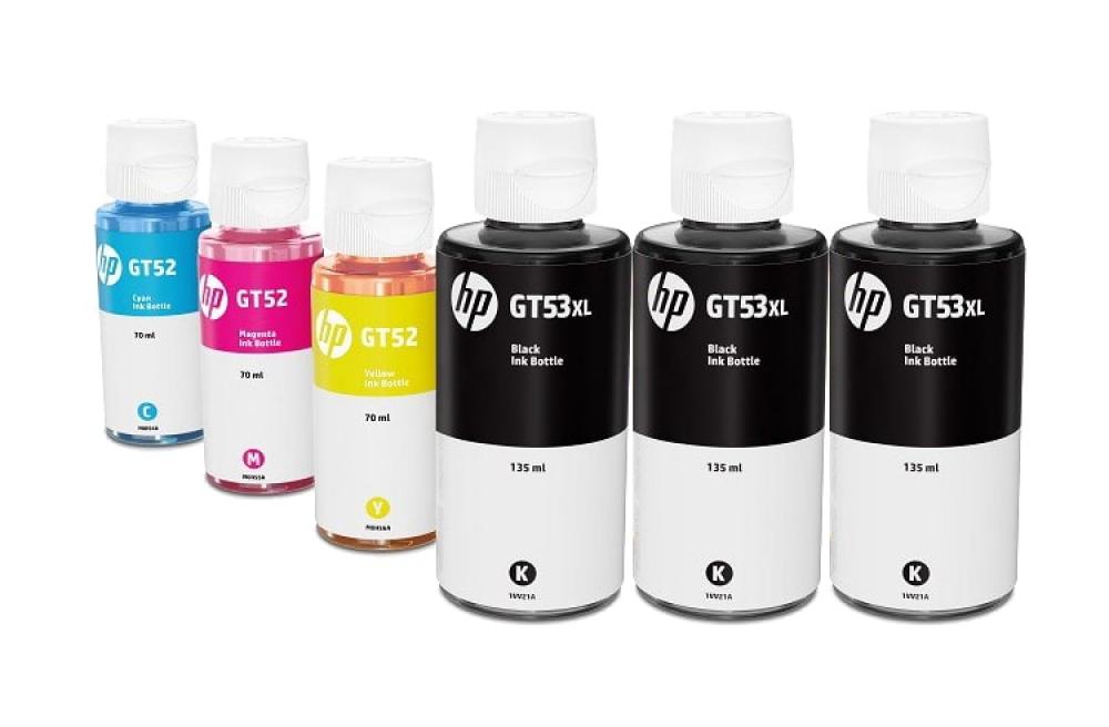 Оригинальные чернила для HP Smart Tank 750 (3 черных по 135мл + 3 цветных по 70мл) фото