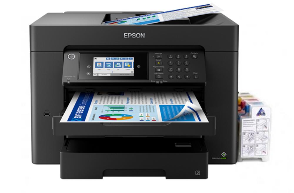 изображение МФУ Epson Workforce WF-7840DTWF с СНПЧ и чернилами - изображение 1