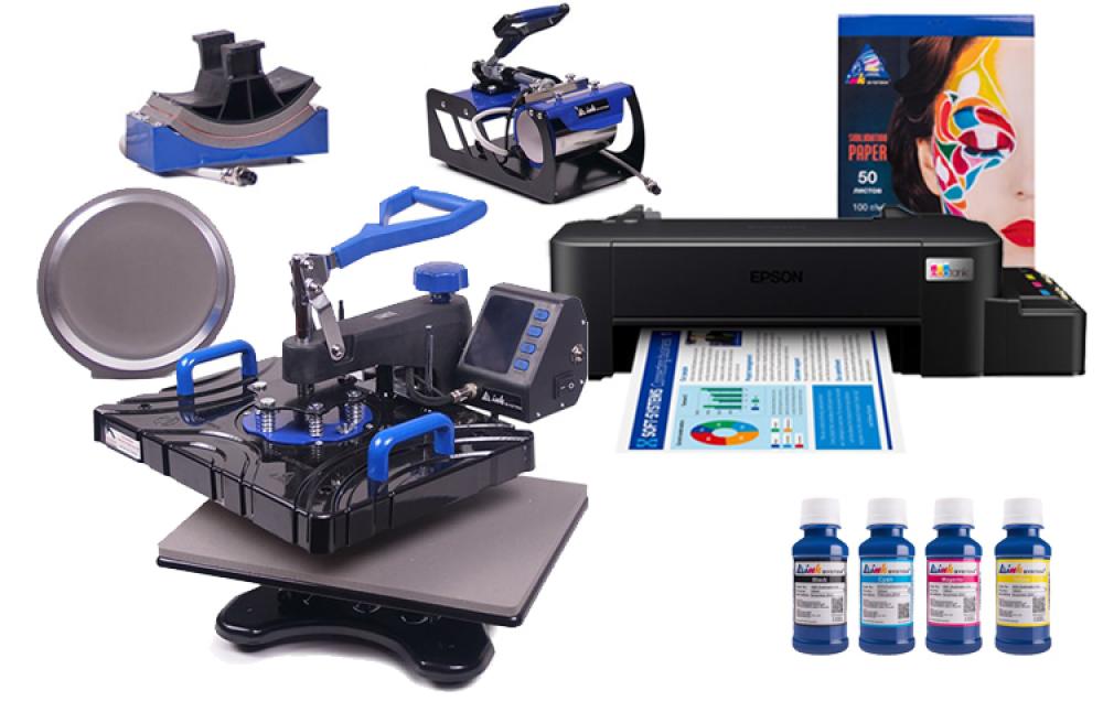изображение Многофункциональный термопресс INKSYSTEM SP Combo 5 29*38 см 5 в 1 и принтер Epson L121 с набором для сублимационной печати - изображение 1