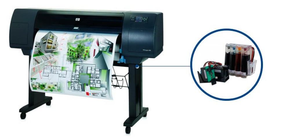 изображение Плоттер HP DesignJet 4000 с СНПЧ - изображение 1